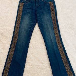 Double D Ranch Retro Distressed Studded Jeans Size 8/29/34